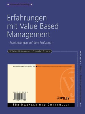 cover image of Erfahrungen mit Value Based Management